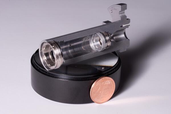 Housing 01 for a laser telescope with high thermal requirements made of special material RSA-443