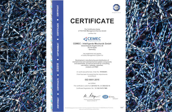 ISO 9001:2015 certificate english